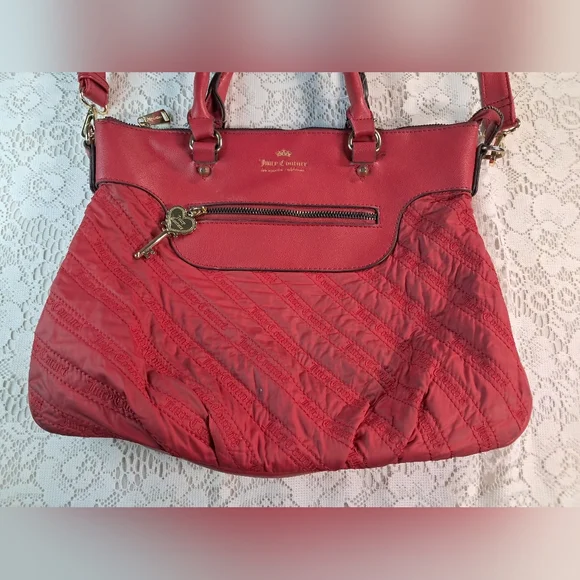 JUICY Couture RARE Red Cloud 9 Designer Women's Bag Y2K Puffer - Picture 13 of 16